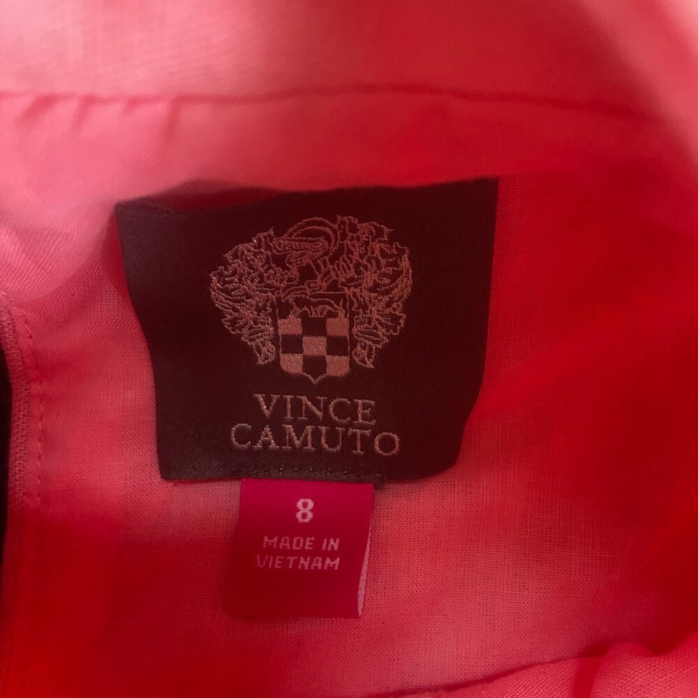 Like New Vince Camuto Highneck Tiered Shift Dress in Pink Sz 8 - Picture 11 of 11
